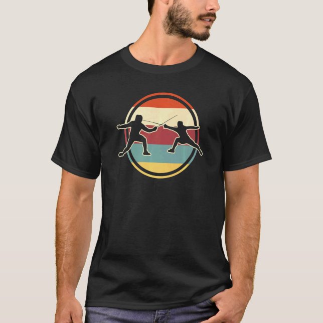 T-shirt Fencer rétro d'escrime vintage (Devant)