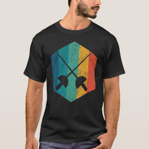 T-shirt Fencer Vintage rétro de l'escrime Sabres