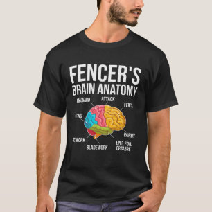 T-shirt Fencers Cerveau Anatomie clôturage