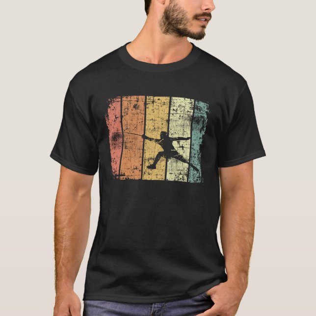 T-shirt Fencing Epee Fencer Vintage (Devant)