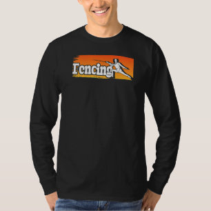 T-shirt Fencing Fencer Mask Duel Epee Saber Fight Rapier F