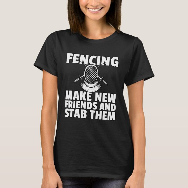 T-shirt Fencing  For Fence Player Fencer Coach (Devant)