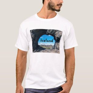 T-shirt Fenêtre de lave à Dimmuborgir, région de Myvatn - 