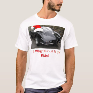 T-shirt Fenêtre Fractionnée Corvette de Noël