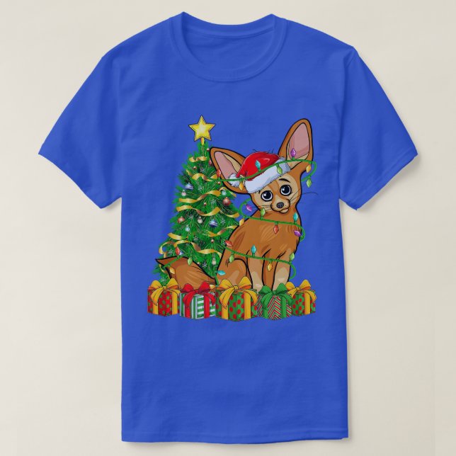 T-shirt Fennec Fo Éclairage Xmas Tree Matching Fennec Fo C (Design devant)