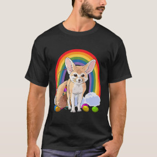 T-shirt Fennec Fox Joyeux oeufs de Pâques Bunny