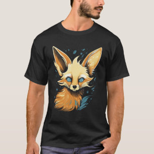 T-shirt Fennec Fox Water Paint Style mignonne Fennic Fox