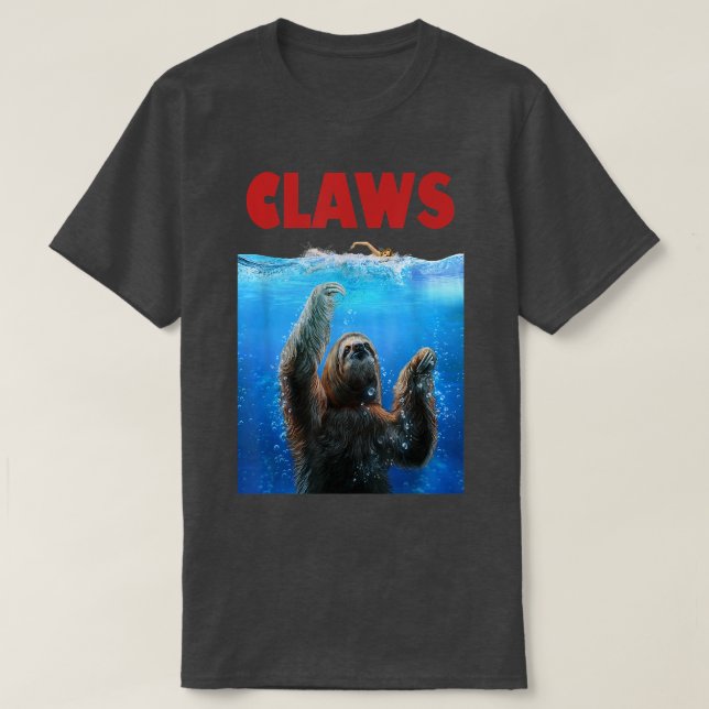 T-shirt Fente géante Terrorizing Swimmer, attention aux lo (Design devant)