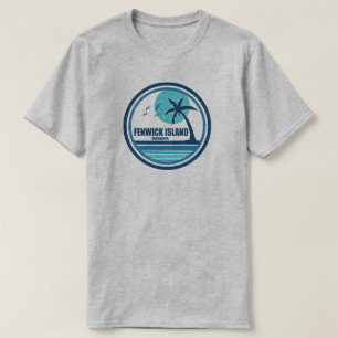 T-shirt Fenwick Island Delaware Palmier Oiseaux