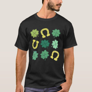 T-shirt Fer à cheval chanceux C Saint-Patrick Shamrock Cha