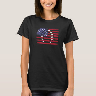T-shirt Fer à cheval patriotique Drapeau américain 4 juill