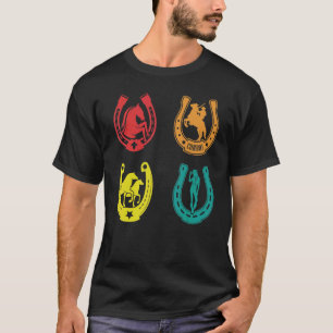 T-shirt Fer à cheval rétro Chanceux
