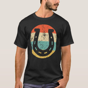 T-shirt Fer à cheval Rétro Chanceux  T
