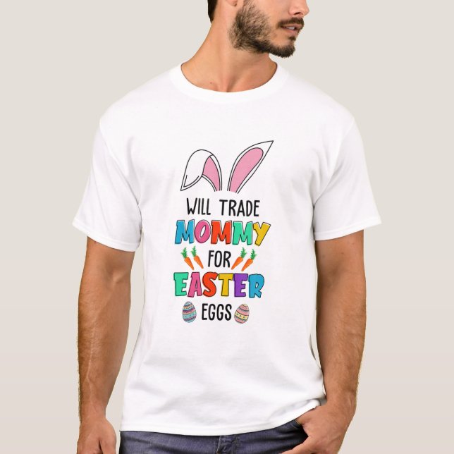 T-shirt Fera Échange Maman Pour Oeufs De Lapin Pâques Ense (Devant)