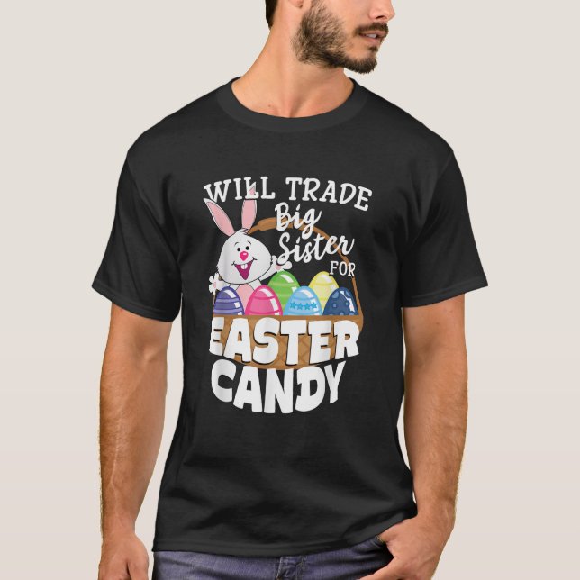 T-shirt Fera la grande soeur de l'oeuf de lapin de bonbon  (Devant)