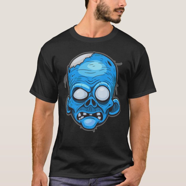 T-shirt Feral Zombie Head Illustration (Devant)