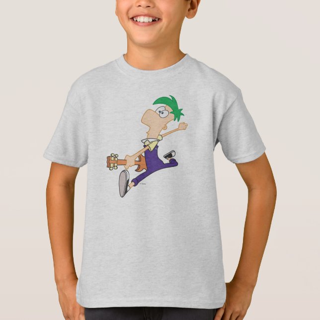 T-shirt Ferb se déchaîner avec la guitare (Devant)