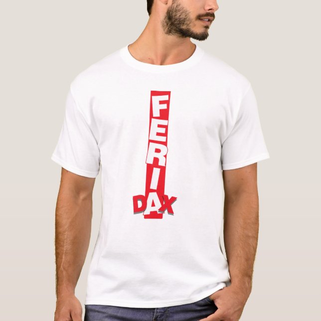 T-shirt Feria Dax bande rouge & blanc (Devant)