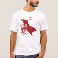 Feria - Logo couleur rouge / blanc & taureau