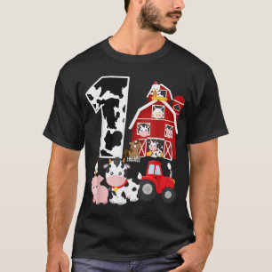 T-shirt Ferme Barnyard Thème Cochon Vache Cheval 1er Anniv