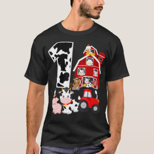 T-shirt Ferme Barnyard Thème Cochon Vache Cheval 1er Anniv