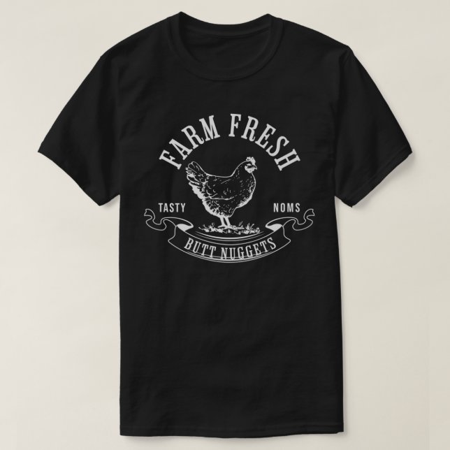 T-shirt Ferme Beurre Frais Nuggets Drôle Oeuf De Poulet Fa (Design devant)