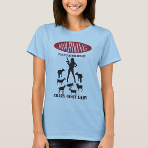 T-shirt Ferme d'avertissement FUNNY patrouillée par Crazy
