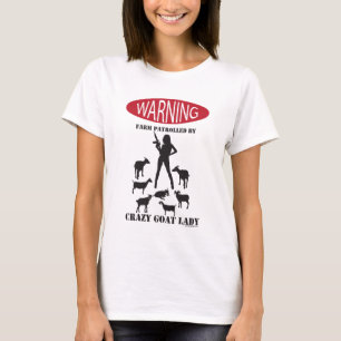 T-shirt Ferme d'avertissement FUNNY patrouillée par Crazy