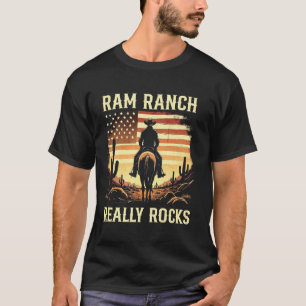T-shirt Ferme de bélier vraiment rocheuse Rodeo de cowboy 