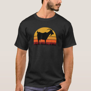 T-shirt Ferme de chèvres Agricole Homestead Animal Noir Cu