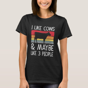 T-shirt Ferme J'Aime Les Vaches Et Peut-Être 3 Personnes