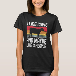 T-shirt Ferme J'Aime Les Vaches Et Peut-Être 3 Personnes 1