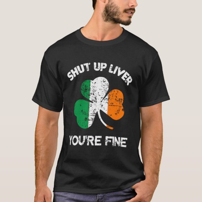 T-shirt Ferme Le Foie T'Es Bien Longtemps Sleeve St Patric (Devant)