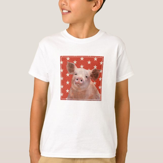 T-shirt Ferme patriotique - Cochon (Devant)