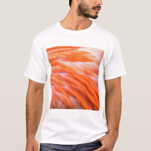 T-shirt Fermer Corail et plumes de Flamant rose artistique