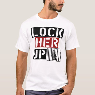 T-shirt Fermez à clef sa Hillary Clinton tordue haute 2016