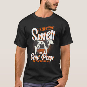 T-shirt Fermier J'adore l'odeur de la merde de vache au m