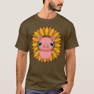 T-shirt Fermier Tournesol Piglet Ferme Animale Culte P