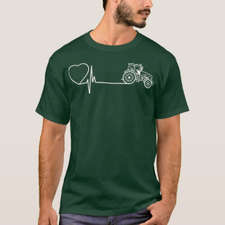 T-shirt fermier tracteur battement de coeur tracteur enfan