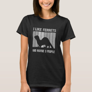 T-shirt Ferret Drôle Homme Femme Ferret Lover Introvert