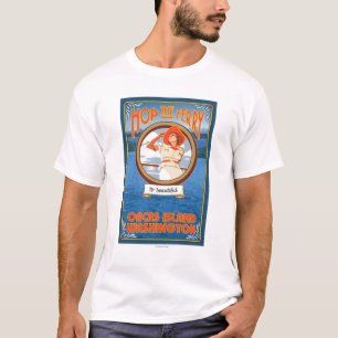 T-shirt Ferry d'équitation de femme - orques île,