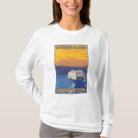 Ferry et montagnes - île de Whidbey, Washington