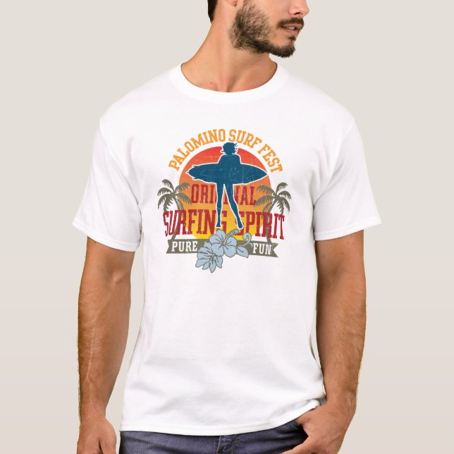 T-shirt Fest de surf de palomino (Devant)