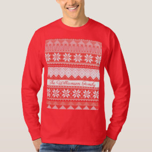 T-shirt Festif Douceur moche Motif de Noël Nom de famille