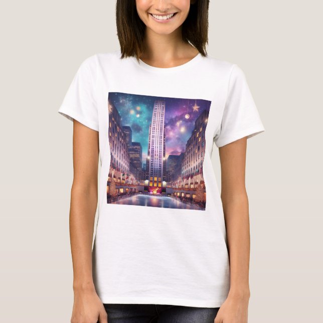 T-shirt Festif Rockefeller Center NYC (Devant)