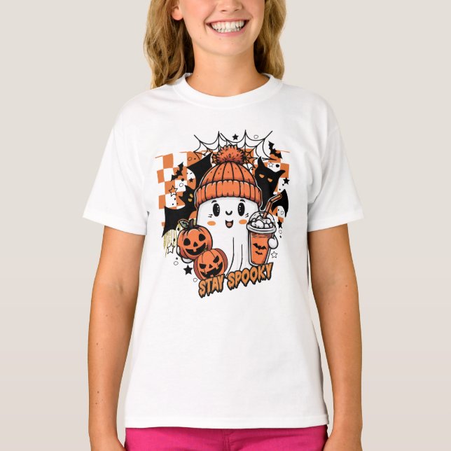 T-shirt Festival d'automne d'Halloween Cute Citrouille (Devant)