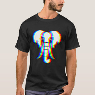 T-shirt Festival de musique house vaporwave éléphant EDM T