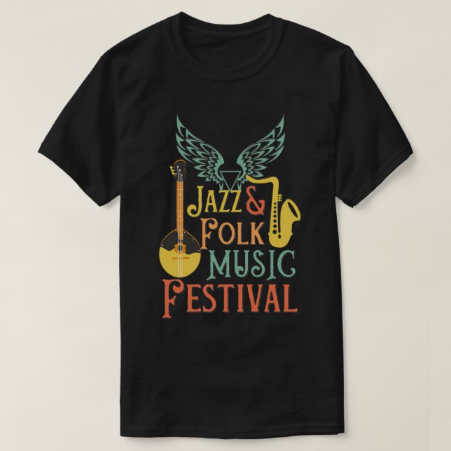 T-shirt Festival de musique jazz et folklorique 1 (Design devant)