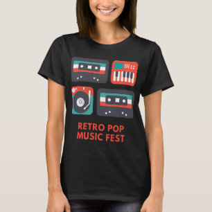 T-shirt Festival de musique pop rétro – Cassette vintage,