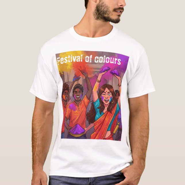 T-shirt Festival des couleurs (Devant)
